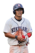 グローブを外した山﨑剛選手