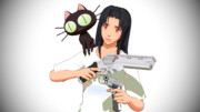 【MMD-OMF9】トライガン黒猫様セット【モデル配布】