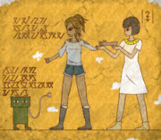 【創作壁画】帰宅（正）