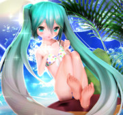 【ちびミクちゃん萌えリンク】ちびミクちゃんの かわいい足裏…♡