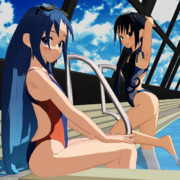 【MMD艦これ】競泳水着の五月雨と涼風