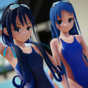 【MMD艦これ】競泳水着の五月雨と涼風
