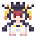 16×16ドット絵026イワトビペンギン8倍