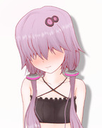 メカクレ黒下着ゆかりさん。