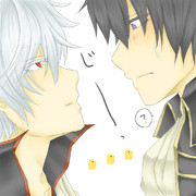 銀さんに土方さんをガン見してもらいました