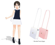 【MMDモデル配布】もぶっぽい子私服Ver(ショルダーポーチ付)
