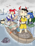 三途の川の漁師さん