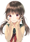 萌え袖裏ピース ニコニコ静画 イラスト