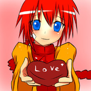 赤モン子がチョコくれたよ！（血涙）