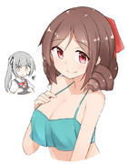 お題箱より「霞の水着を着た春風」