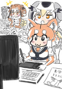 アフリカオオコノハズク「さっさと描くですよ！コミケまで時間が無いのです」