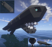 #Minecraft 駆逐イ級作った  #JointBlock