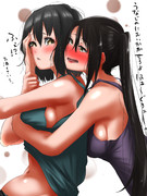 酔っぱらって羽黒に絡む那智