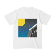シンプルデザインTシャツ 月とビル