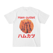 シンプルデザインTシャツ Ham cutlet ハムカツ