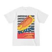 シンプルデザインTシャツ AMERICAN HOTDOG