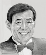 追悼似顔絵：高島忠夫さん