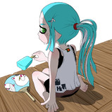 ポニテのガール