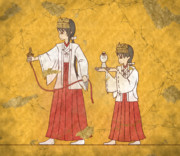 【壁画】口噛み酒奉納