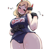 水泳授業のローンちゃん