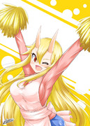 『鬼嫁と結婚してしまった結果』雑誌連載の記念イラスト