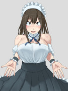 四白眼のメイドさん