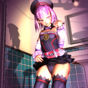 エレナに嫌な顔されながらたくし上げ