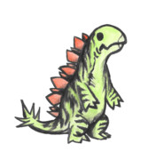 立つステゴサウルス
