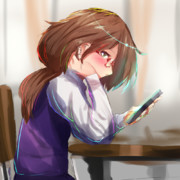髪かきあげ ニコニコ静画 イラスト