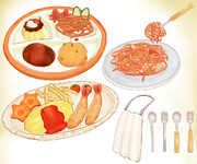 お子様ランチ ニコニコ静画 イラスト