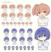 ささら＆つづみ（デフォルメ）