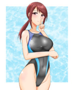 三船美優×競泳水着