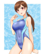 新田美波×競泳水着