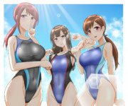 みゆみなゆかりの競泳水着