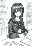 黒髪ボブ ニコニコ静画 イラスト