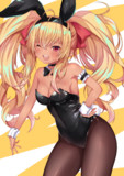 褐色金髪ツインテールバニー