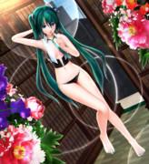 【今日のミクお姉さん】黒パンツの おみあしミクお姉さん…♡