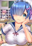 振り向いたら笑顔で応えてくれる制服レムりん