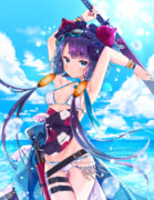 葛飾北斎 水着 ニコニコ静画 イラスト
