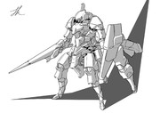騎士ロボの線画