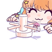 地に足をつけられずオブジェクトを回せないりあむを見守るきらり