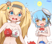 サムちゃんベイちゃんの浮輪さん水着