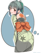 うちわになって浴衣夕張さんの帯に差し込んでほしい