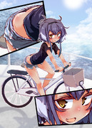 日焼けとっきーと青