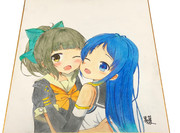 【艦これ】色紙描きますた。【ゆうさみ】