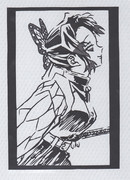 切り絵　胡蝶しのぶ