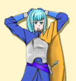 髪結ぶアンゲリカ