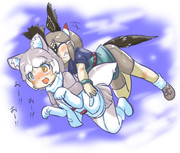 初めての空の旅に「おー！」しか言えなくなるイエイヌちゃ。