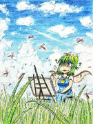 赤トンボたちの舞う初秋