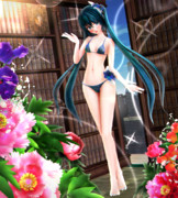 【今日のミクお姉さん】美脚な ミクお姉さんのビキニ…♡